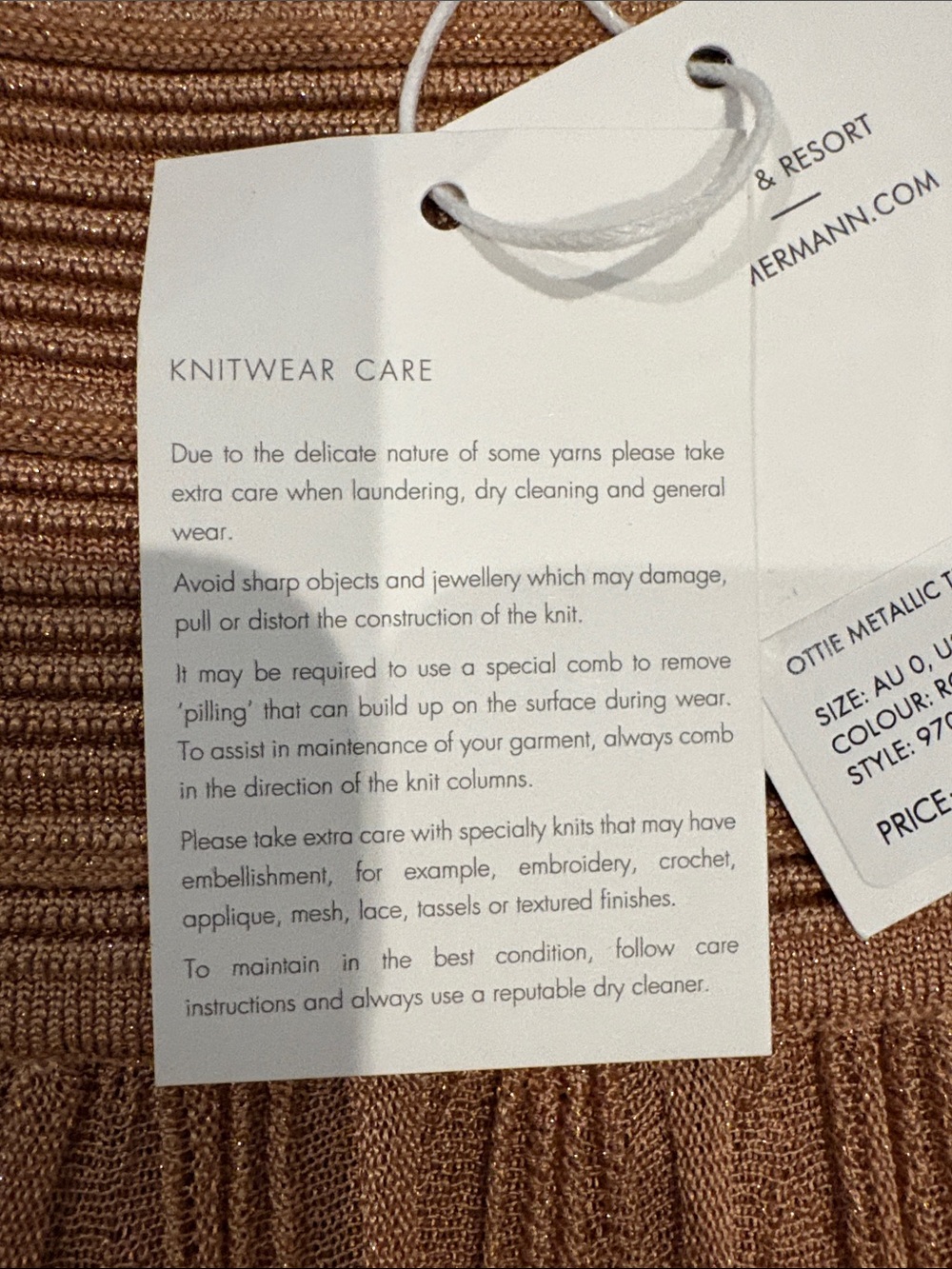 Zimmerman Knit Maxi Dress with Tie Straps - Picture 3 of 5